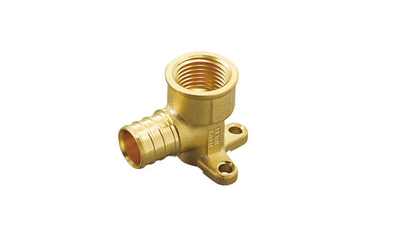 LF brass crimp drop ear elbow