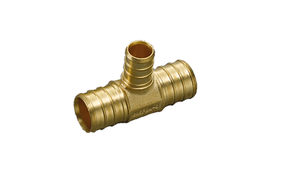 LF brass crimp reducing tee