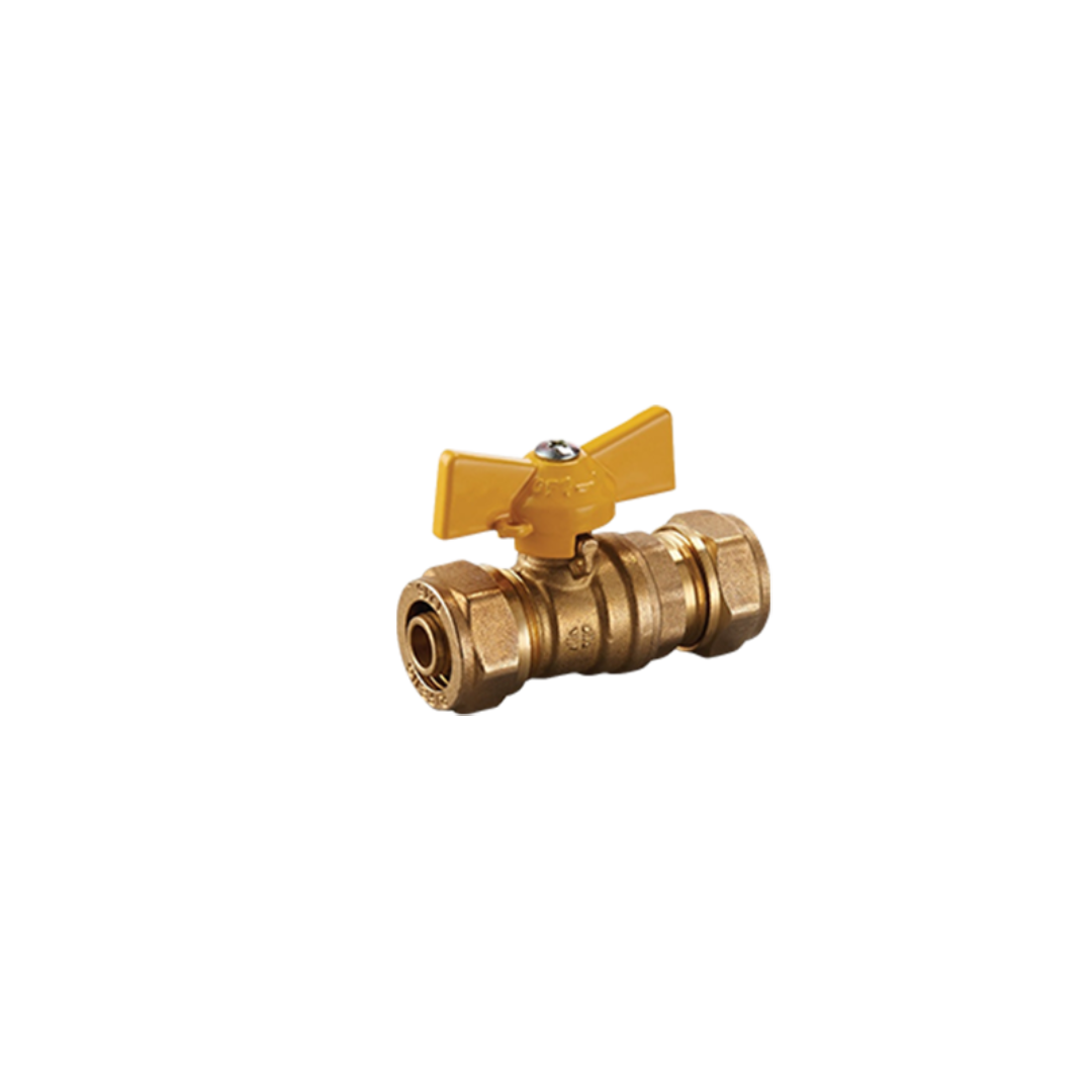 Butterfly handle gas valve