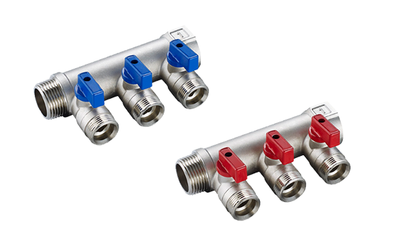 Brass manifolds with ball valves