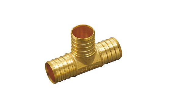 LF brass crimp tee