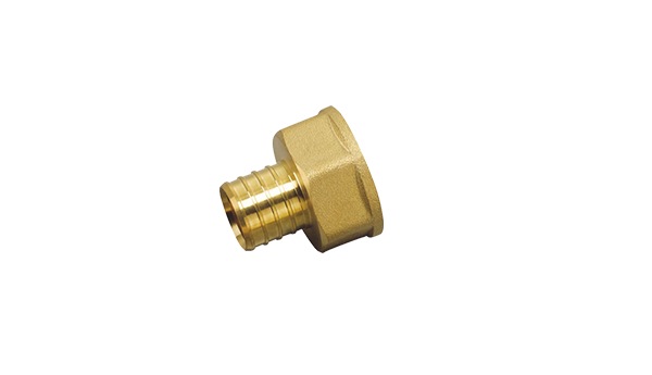 LF brass crimp female adapter