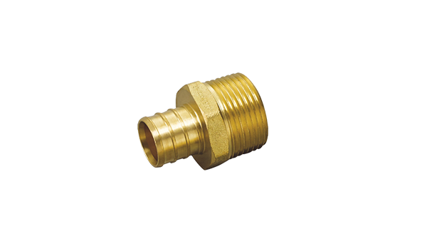 LF brass crimp male adapter