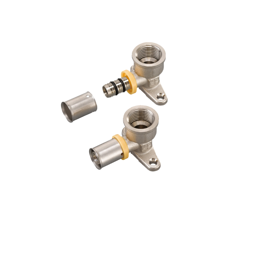 Wall-plated female elbow