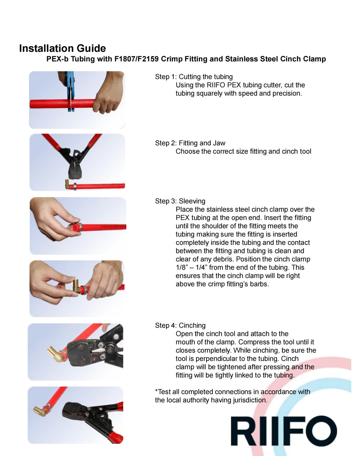 Install-PEX-b-with-stainless-cinch-clamp