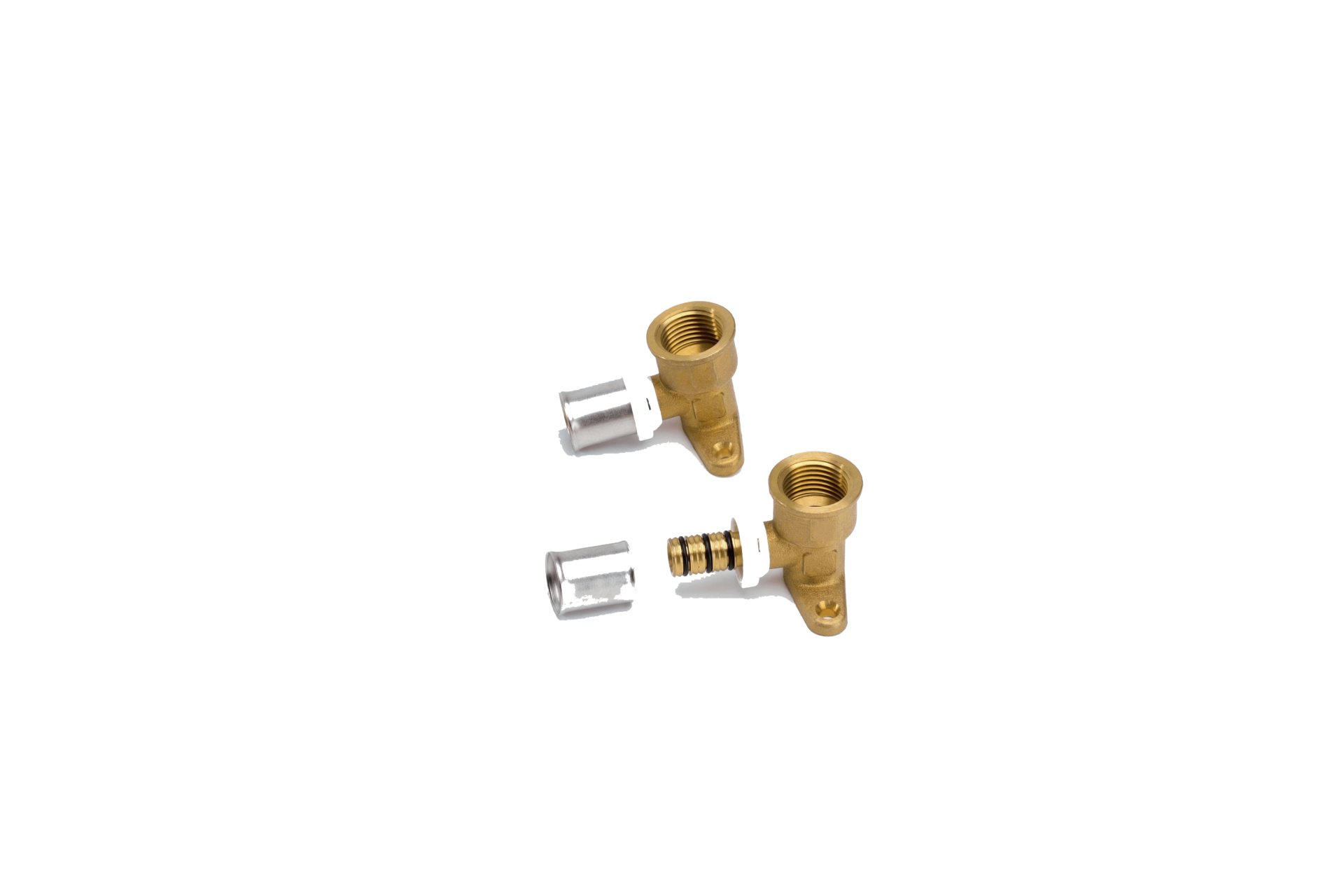Wall plated female elbow